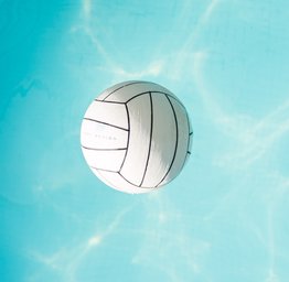 water polo ball floating