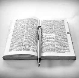 book opened up to center page