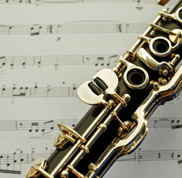 clarinet and sheet music