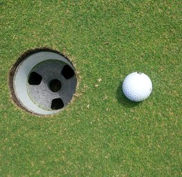 golf ball on green