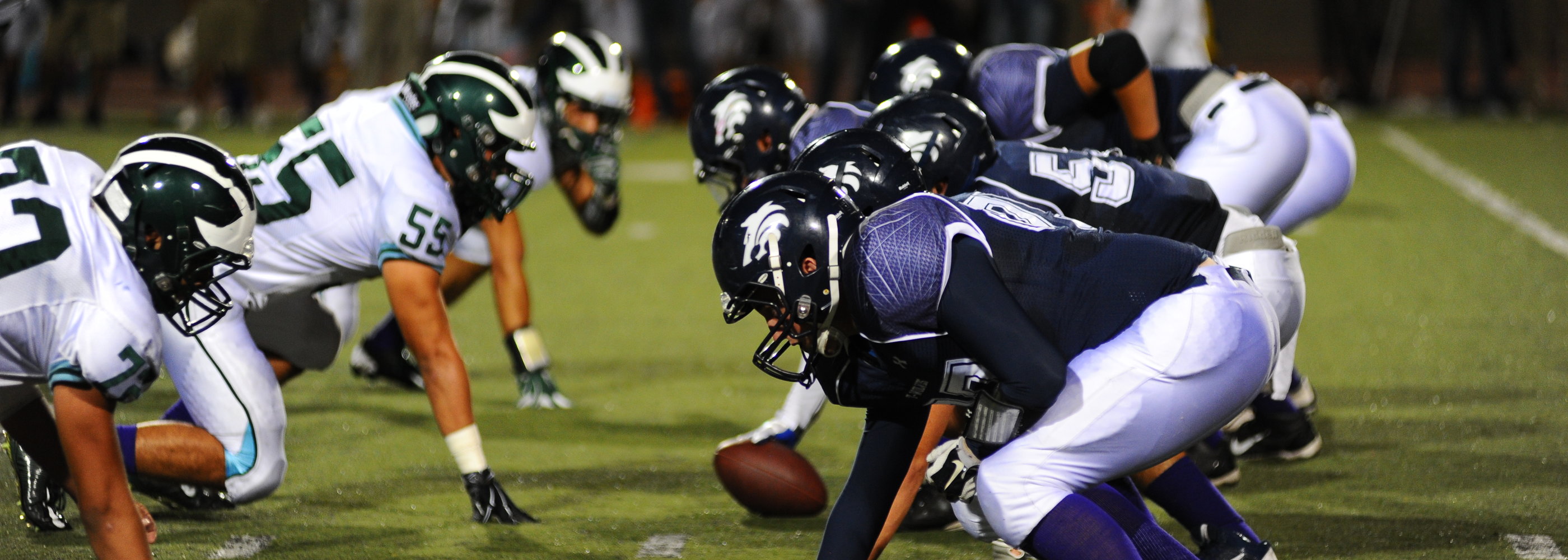 football players lined up